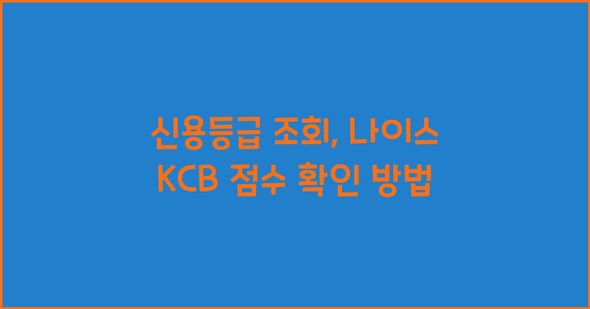 신용등급 조회