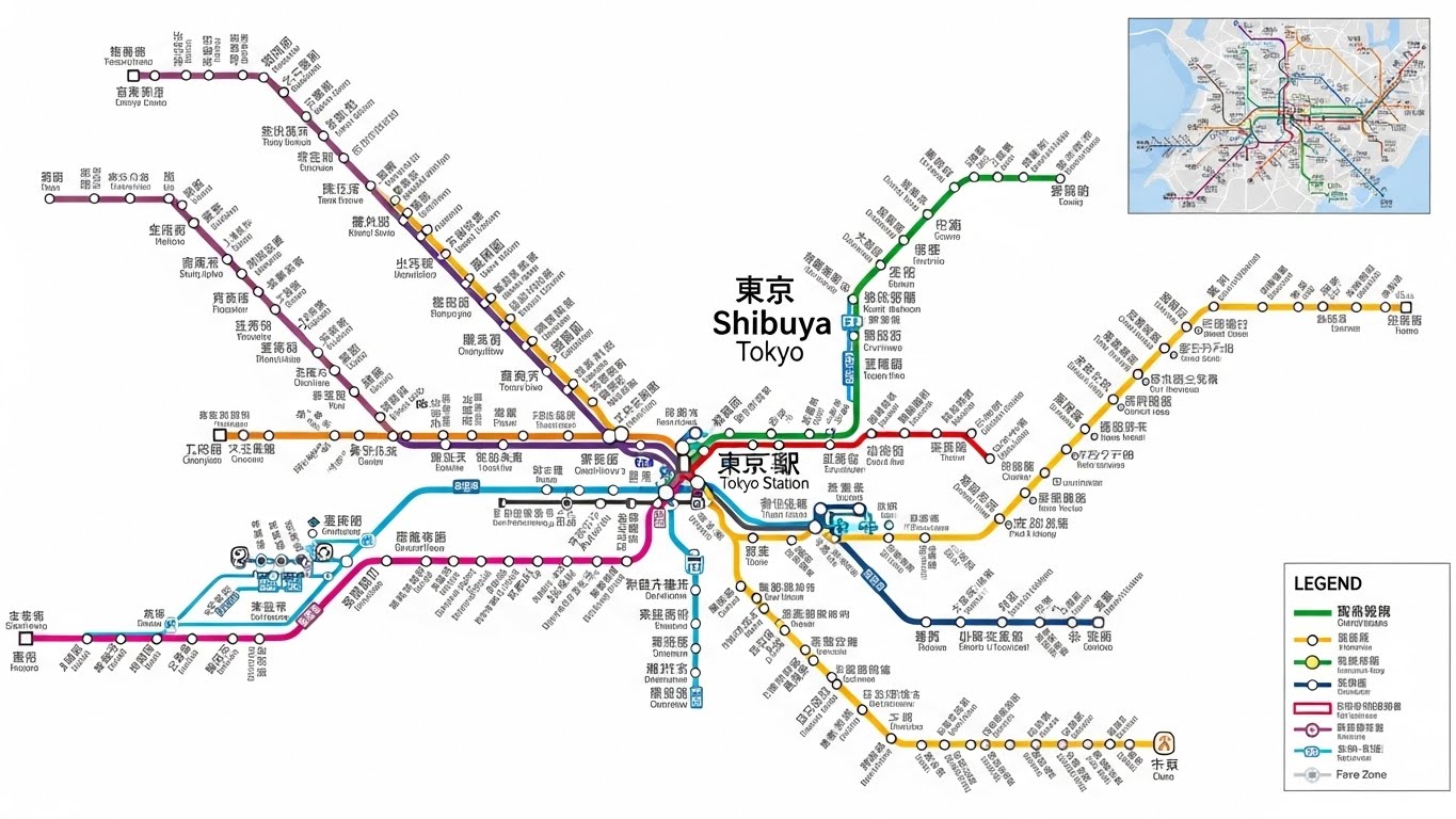 도쿄 지하철 노선도 PDF 파일 다운로드 방법 정리