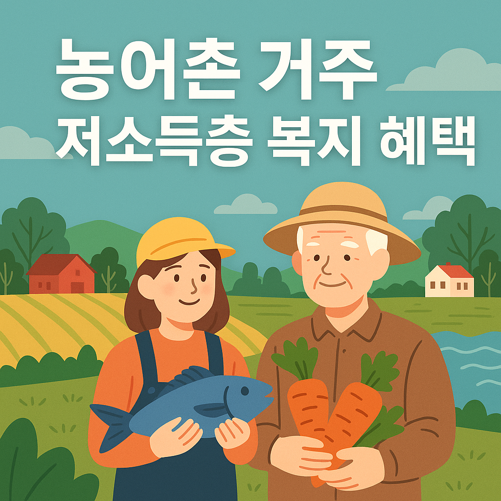 농어촌 거주 저소득층 복지 혜택 포스터 이미지