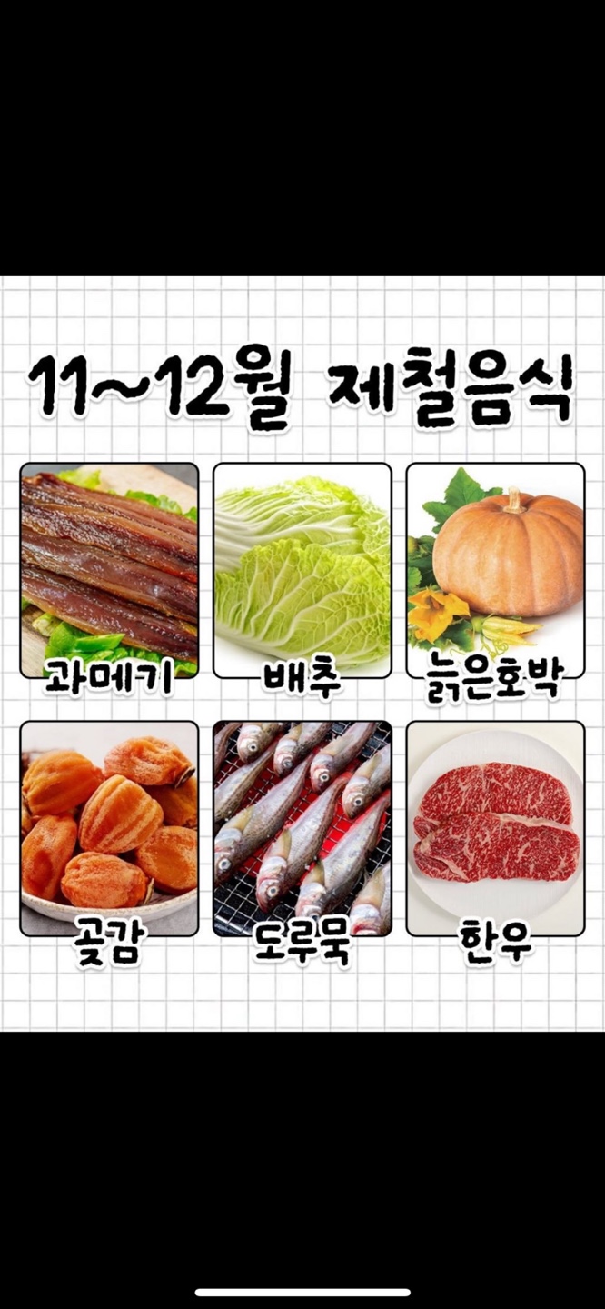 11월 12월 제철음식