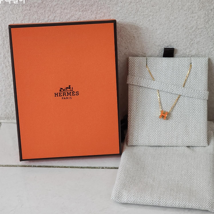 에르메스-미니팝아슈-골드-오렌지