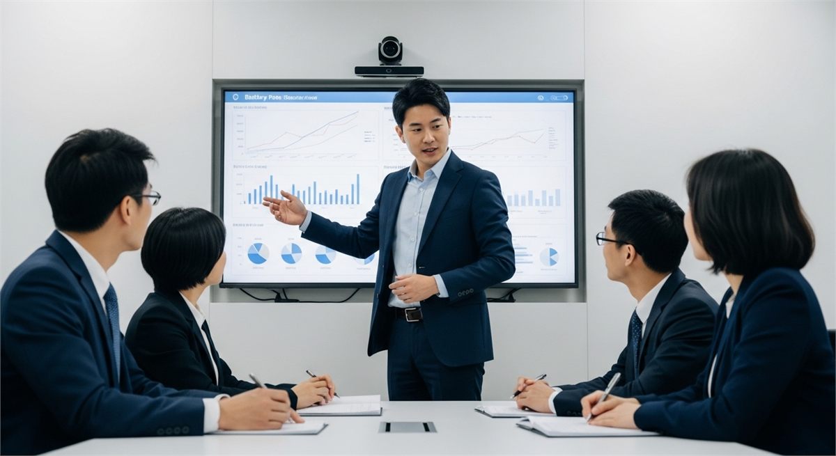 원자재 가격 전망을 논의하는 회의 장면