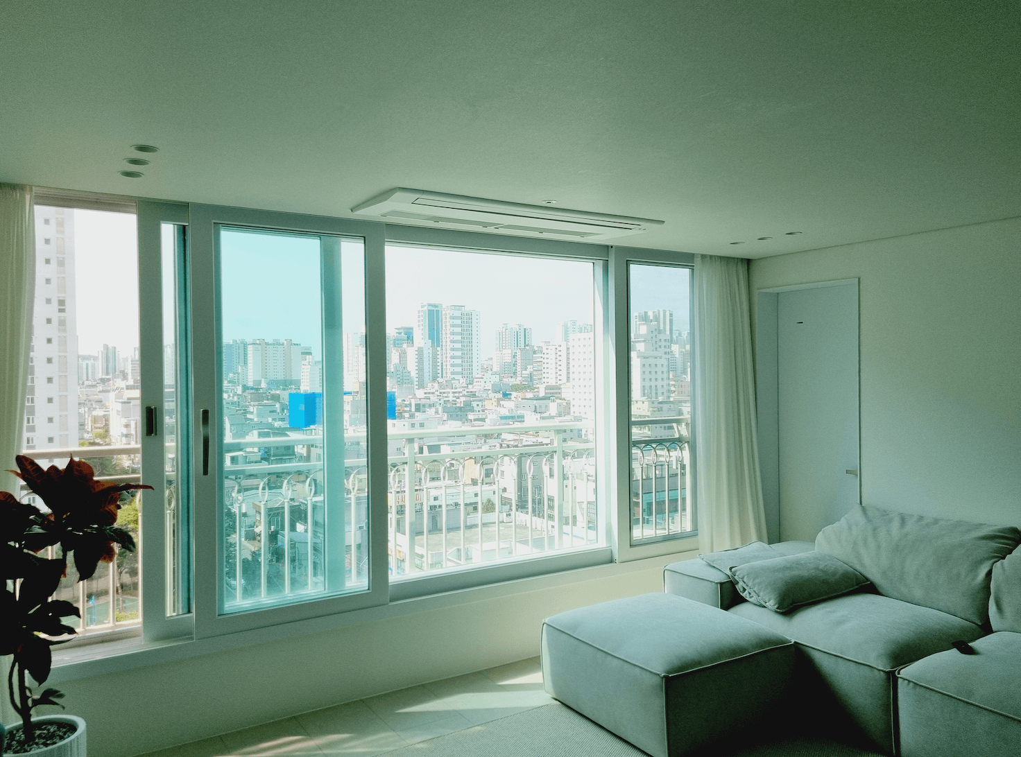 시스템에어컨 도색후 모습