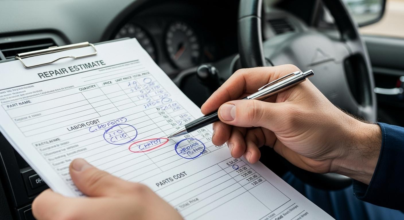 자동차 수리견적서 보는 법