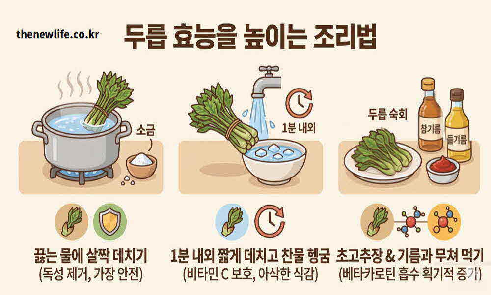 두릅 효능 높이는 조리법
