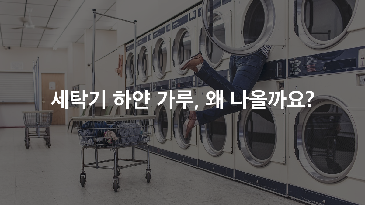 세탁기 청소, 하얀 가루 원인과 해결법 총정리