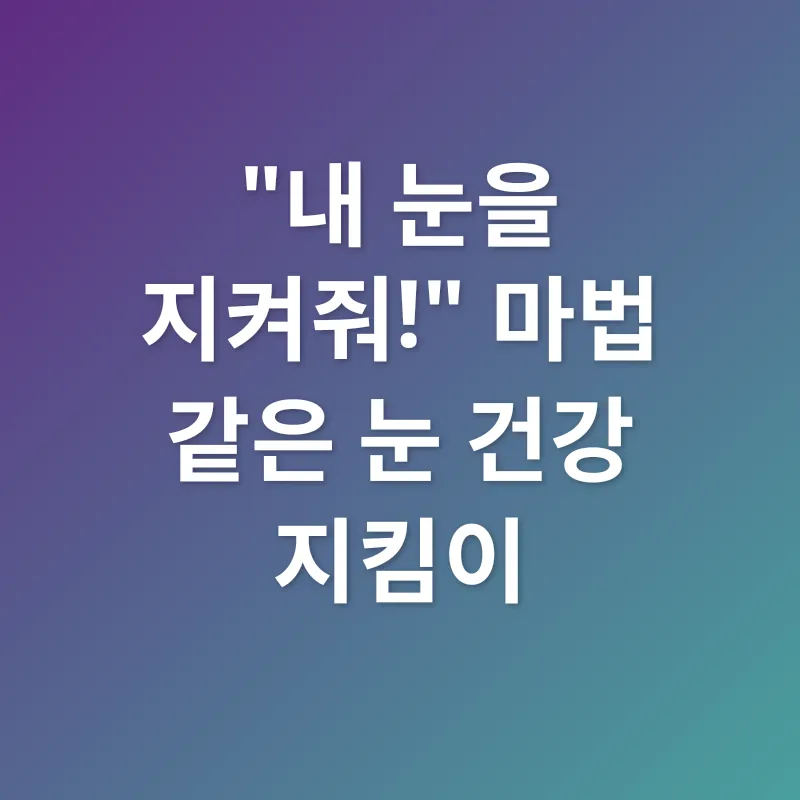 눈 건강 관리_2