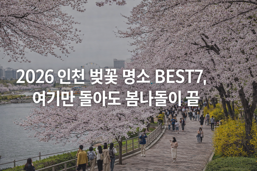 2026 인천 벚꽃 명소 7곳, 봄나들이 완벽 코스