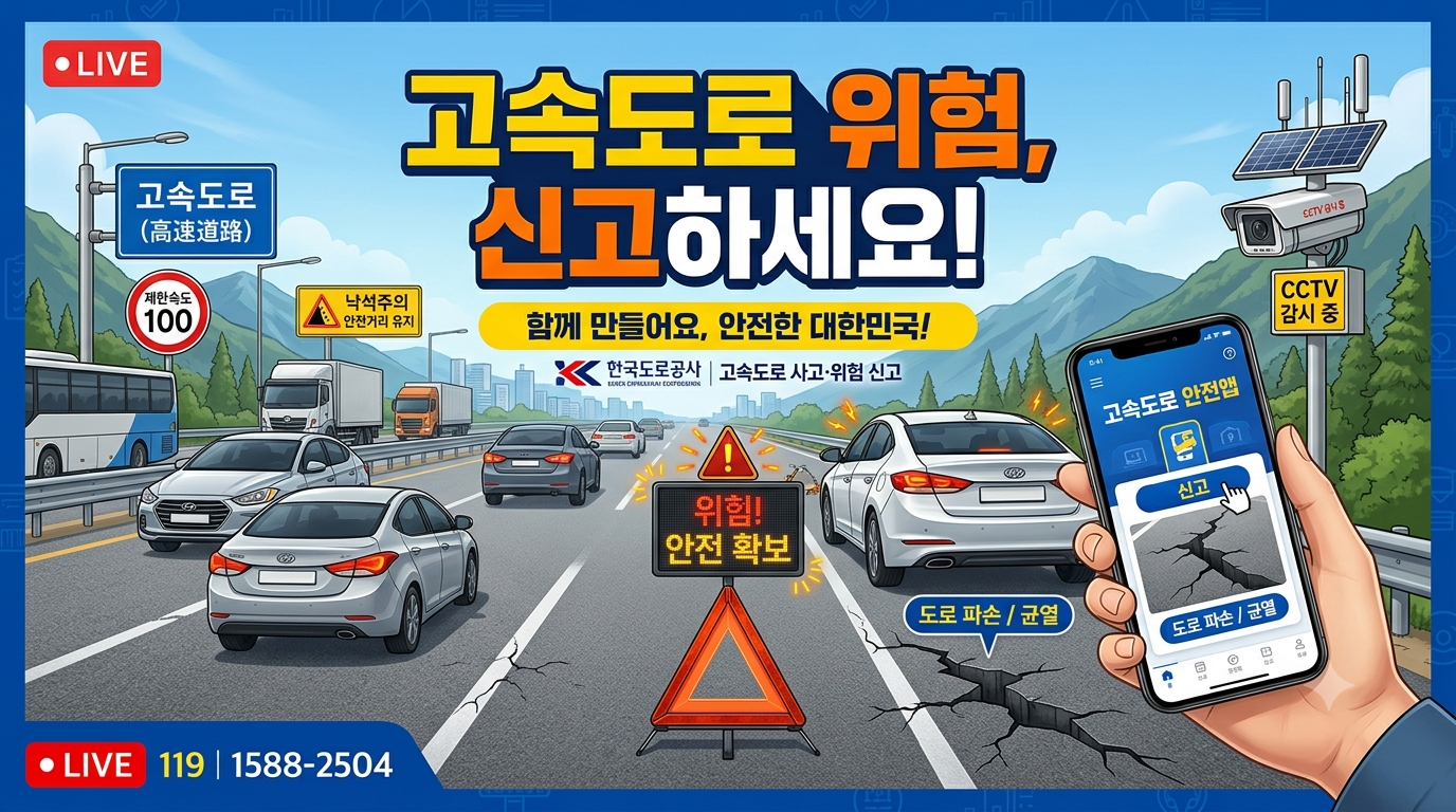 고속도로 위험요소 제보하면 포상금! 한국도로공사 안전 캠페인 총정
리 (최대 50만원)