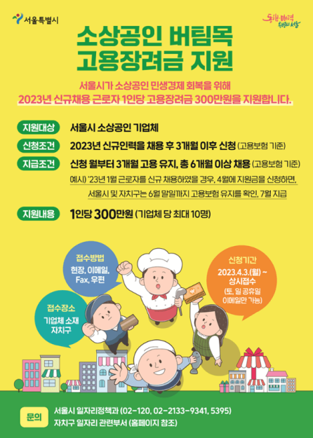 소상공인-버팀목-고용장려금-홍보포스터