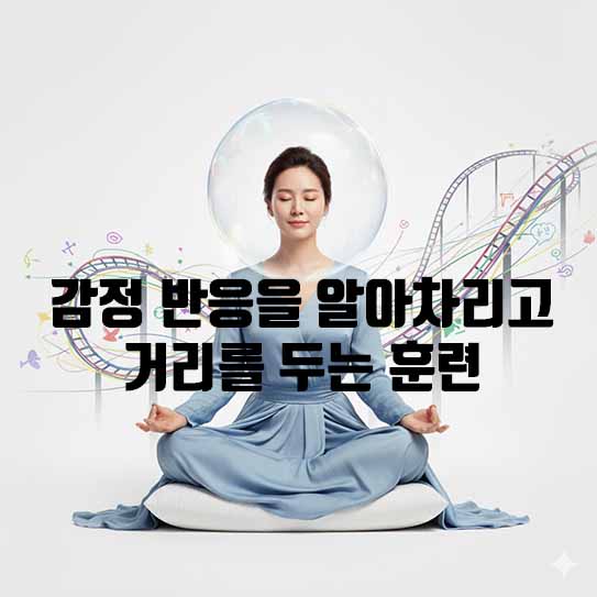 감정의 롤러코스터 멈추기: 감정 반응을 알아차리고 거리를 두는 훈련