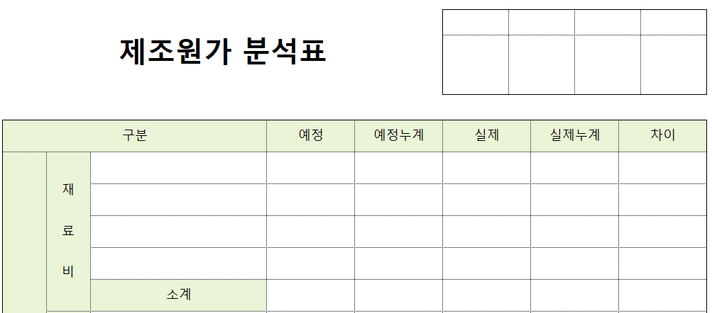 제조원가분석표-양식-이미지