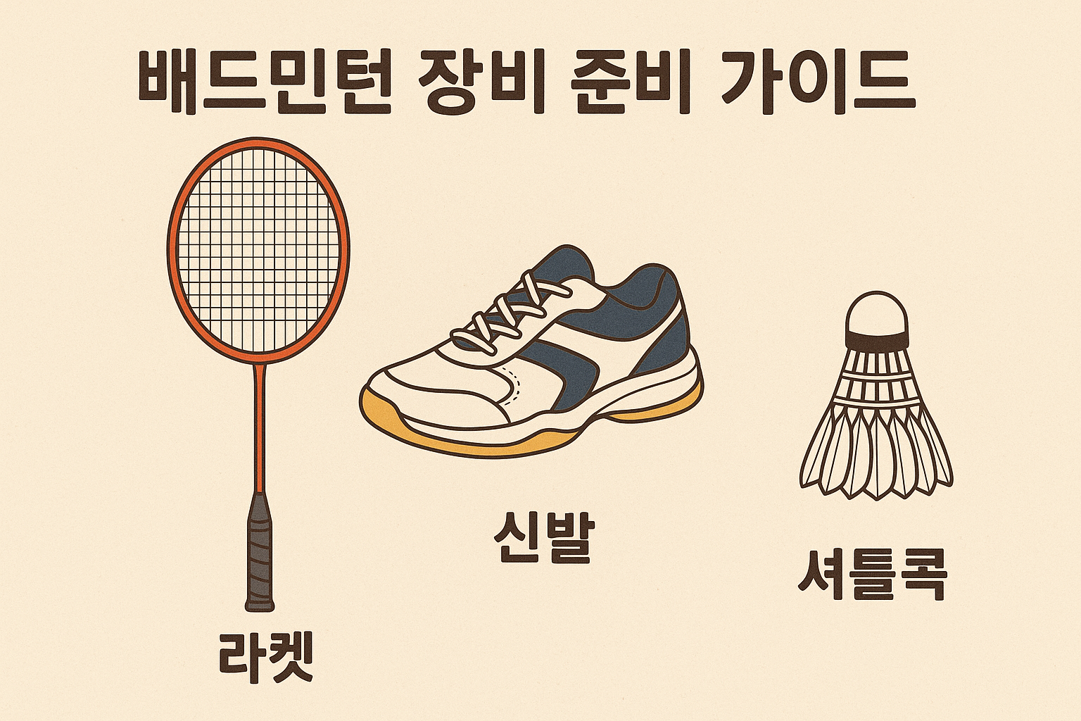 배드민턴 장비 준비 가이드 (라켓, 신발, 셔틀콕)