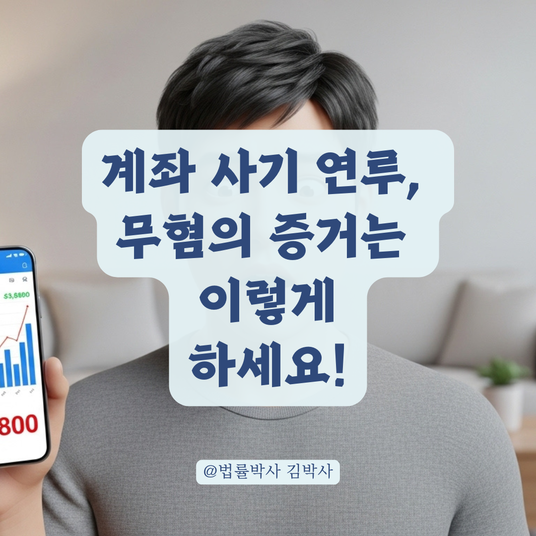 내 계정이 사기 범행에 이용 됐다면? 억울함 증명을 위해 반드시 남겨야 할 법적 증거!