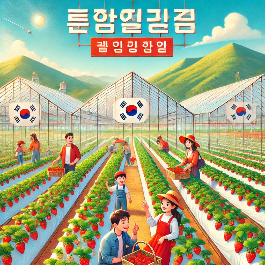 논산 딸기 농장 AI이미지