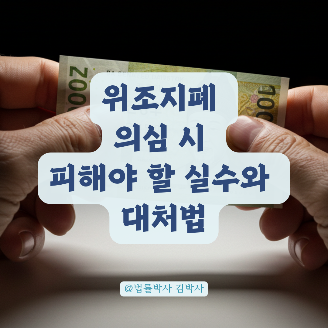 '몰랐다'고 해도 통할까? 위조지폐 사용 의심 시 피해야 할 실수 총정리.