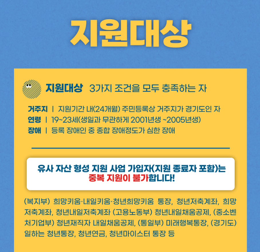 경기도 장애인 누림통장