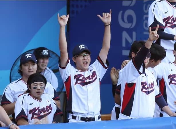 아시안게임 야구 선수들 이미지