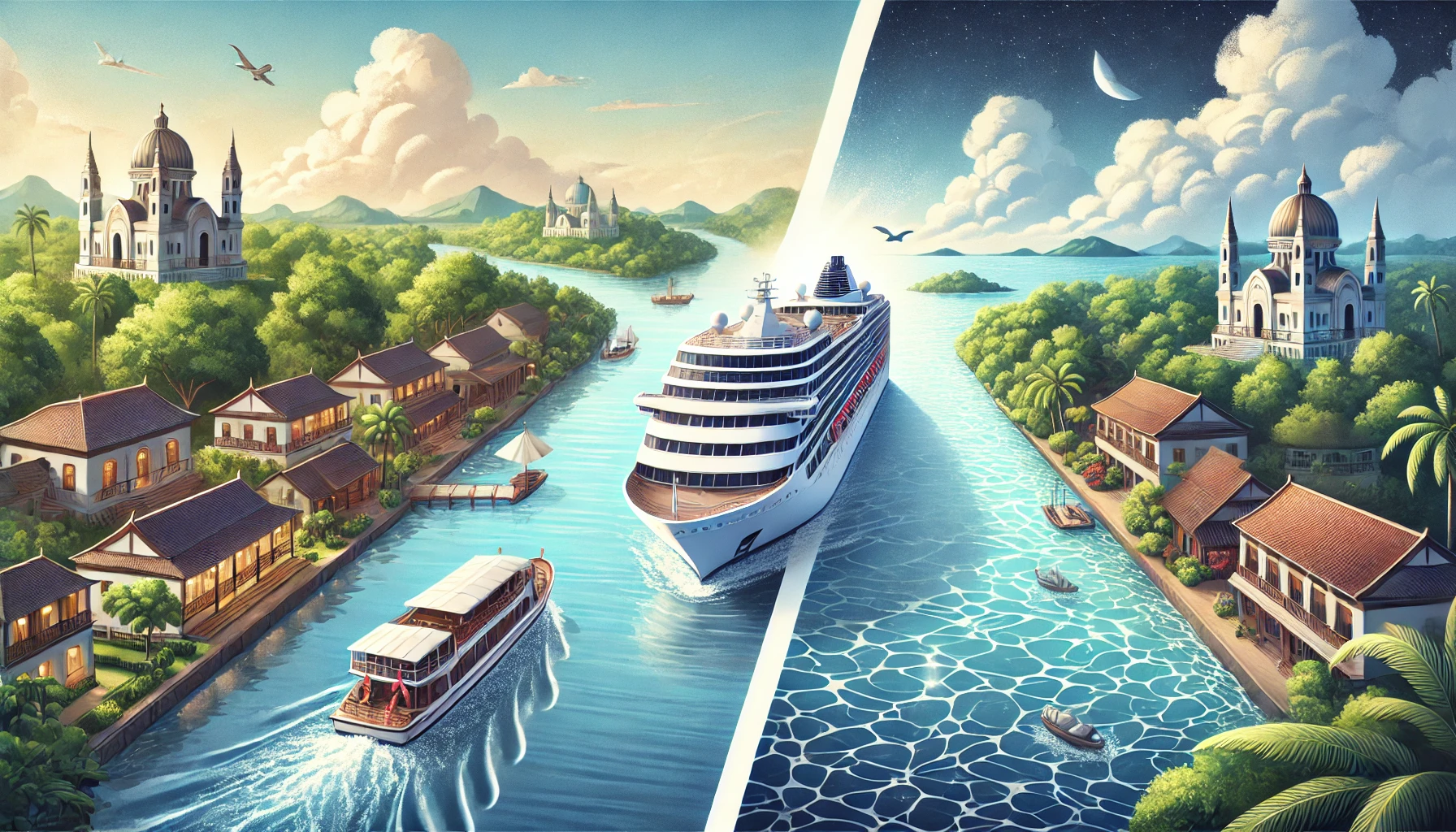 강 크루즈와 바다 크루즈의 장단점