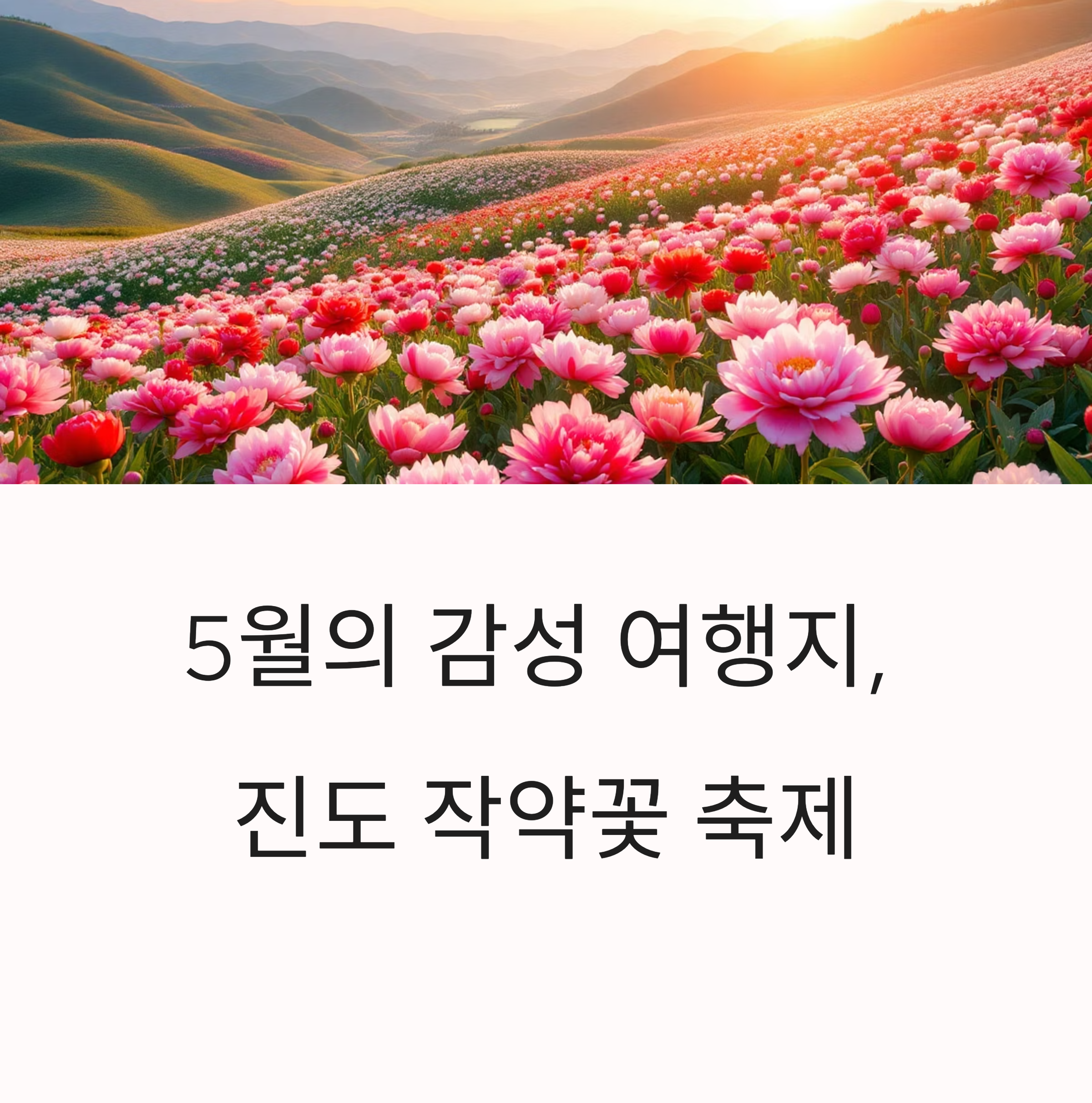 전남 진도에서 펼쳐지는 작약꽃 향연, 5월의 감성 여행지