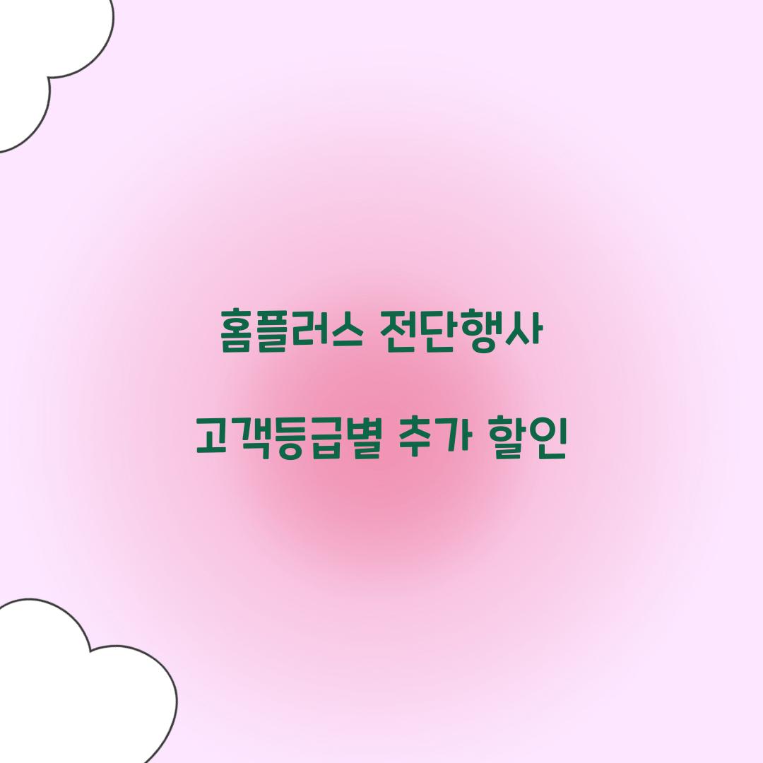 홈플러스 전단행사 고객등급별 추가 할인  