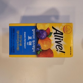 얼라이브 원스 데일리 포맨 멀티 비타민 60정 추천 합니다. 4