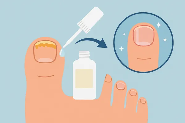 발톱 무좀약 효과 표현 이미지