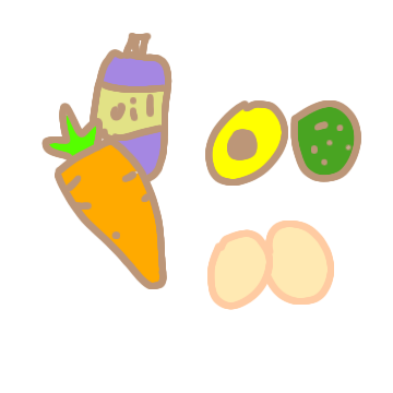 계란 스크램블과 아보카도