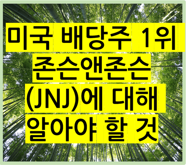 제목: 존슨앤존슨(JNJ) 배당 2021년 매수 일정