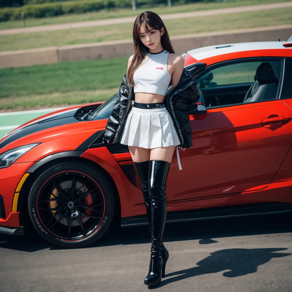 Stable diffusion AI Picture-Racing girl