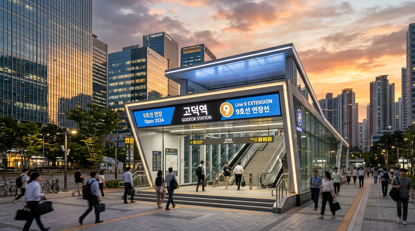 9호선 고덕역 연장 상상도