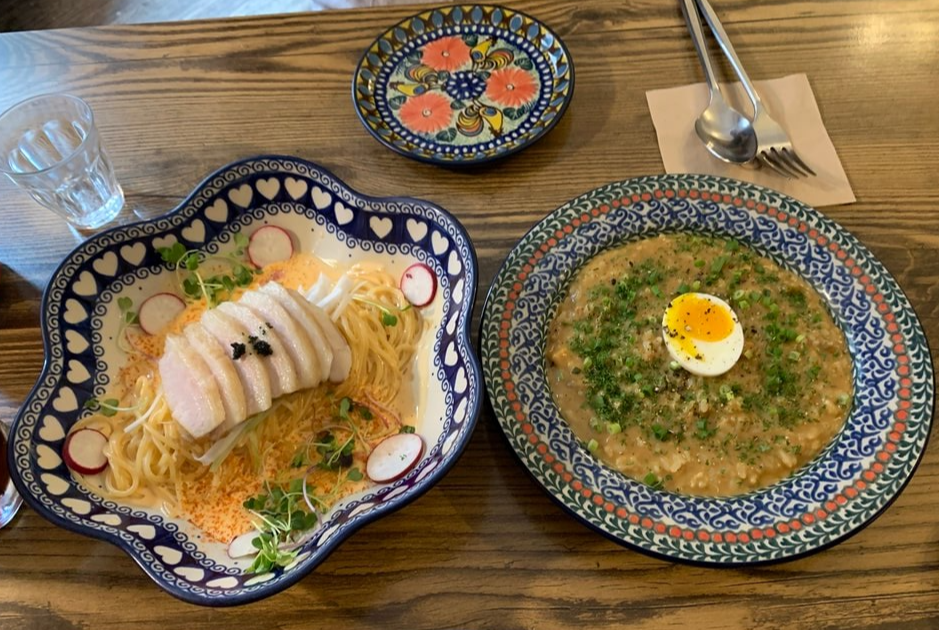 항정 매콤 크림 파스타, 커리 치킨 리조또