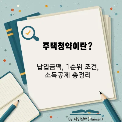주택청약이란?