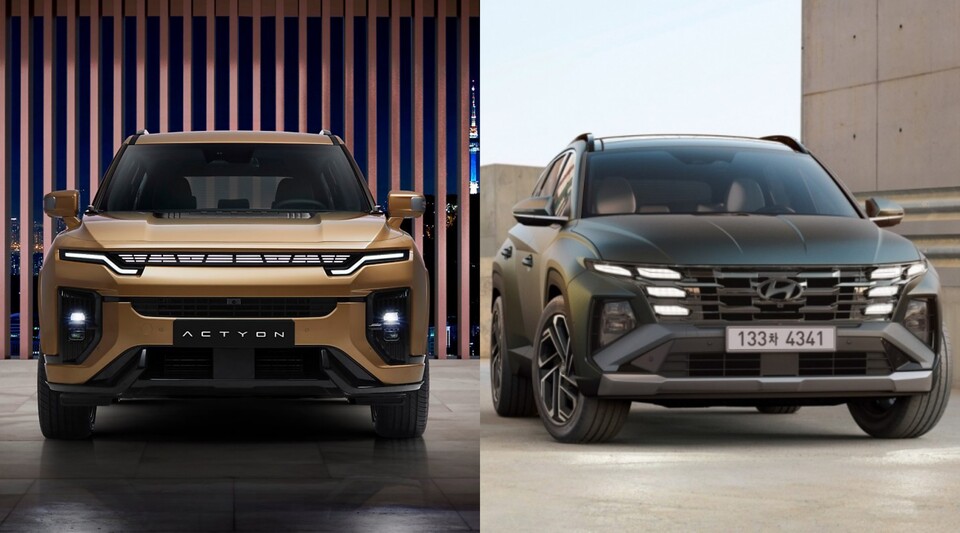 KGM 액티언과 현대차 투싼