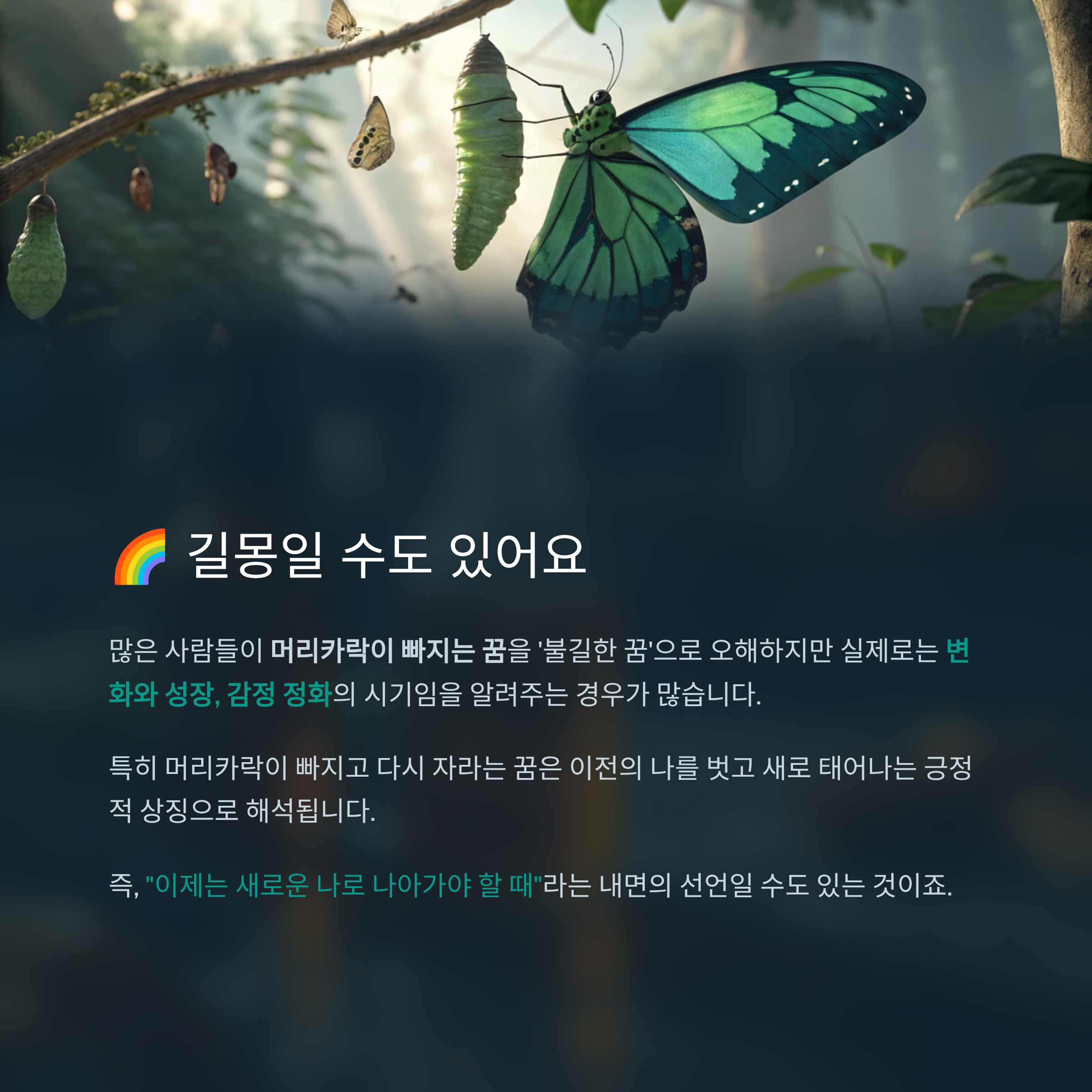 머리카락이 빠지는 꿈 알아보기