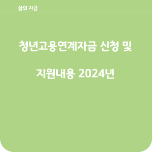 청년고용연계자금신청 및 지원내용