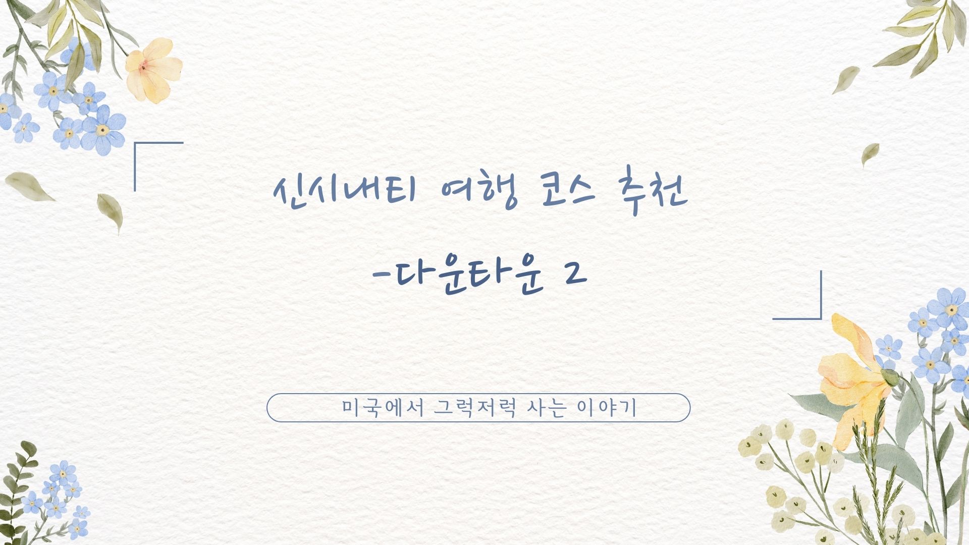 신시내티 여행 코스 추천 다운타운 2편