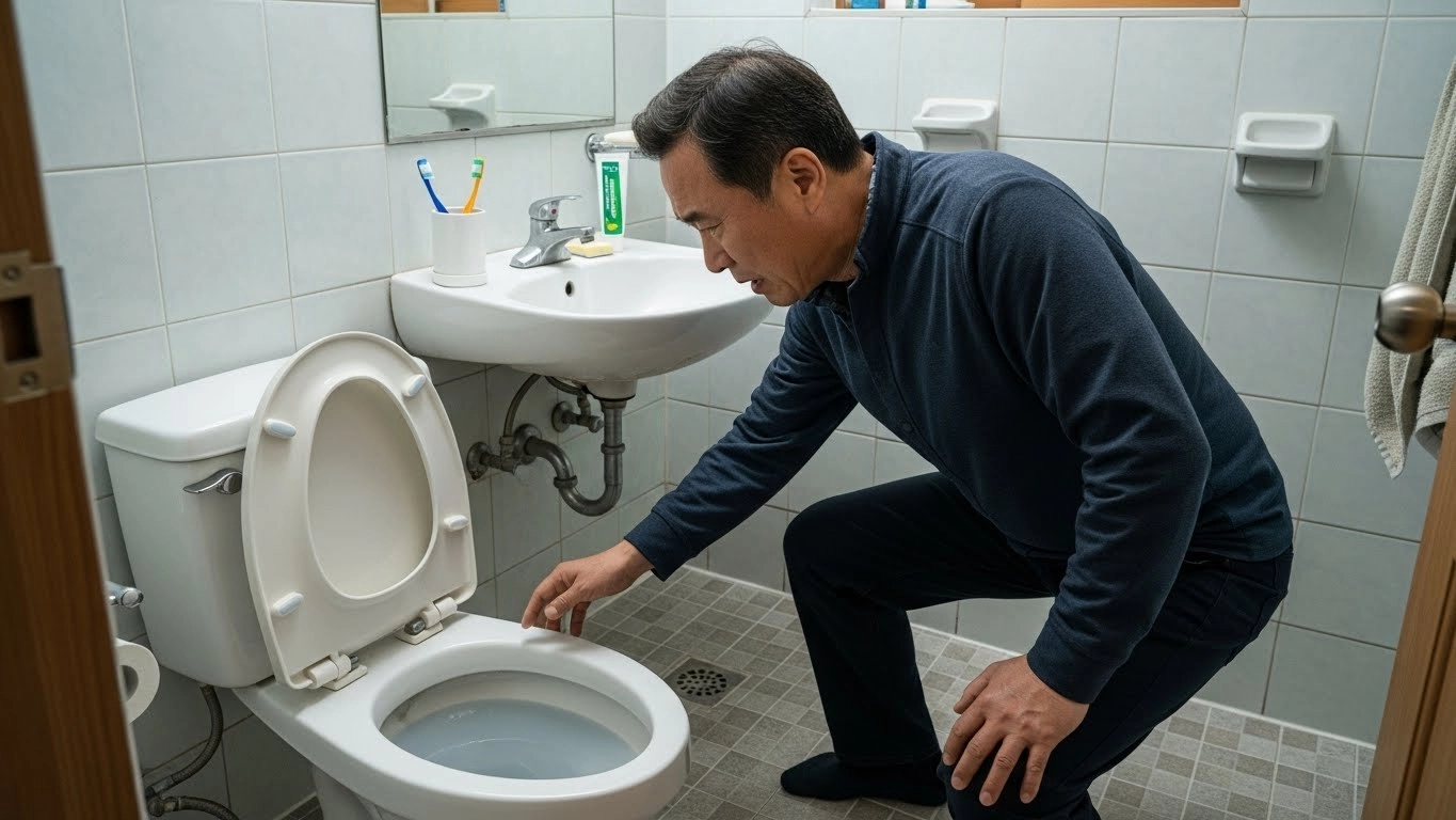 화장실 물 내리기 전, 췌장이 보내는 '변 색깔' 신호