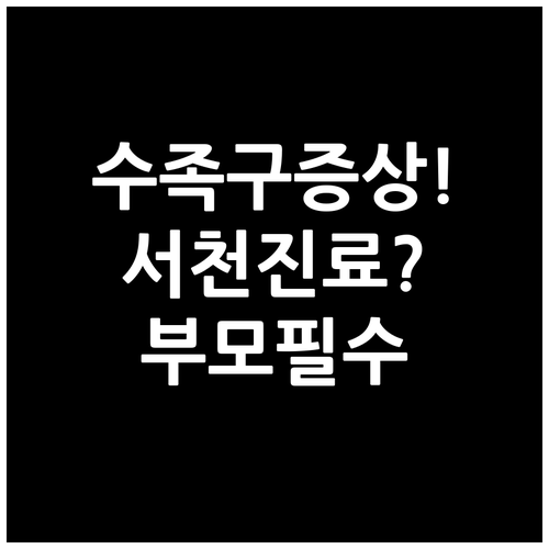 수족구 증상과 서천군 진료 병원, 부..