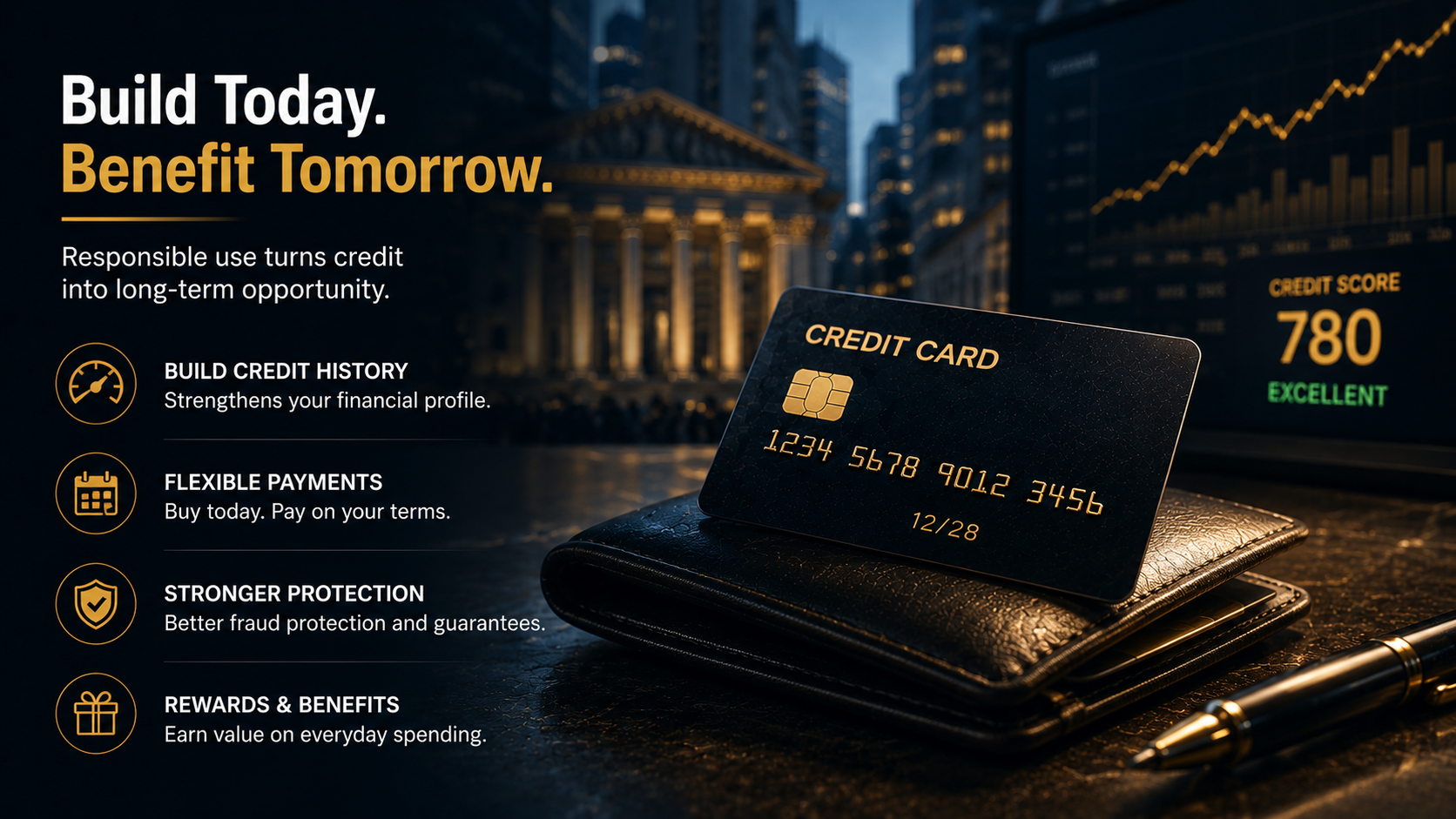 Credit card usage helping build credit history and improve long-term financial opportunities
