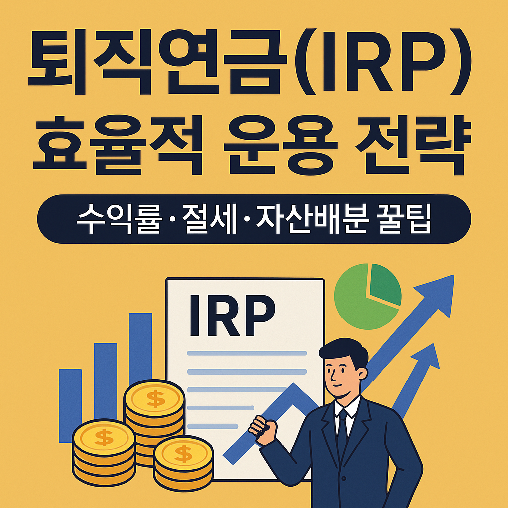 퇴직연금(IRP) 효율적 운용 전략: 수익률을 높이는 비법