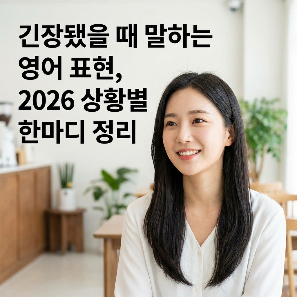 긴장됐을 때 말하는 영어 표현 | 2026 상황별 한마디 정리