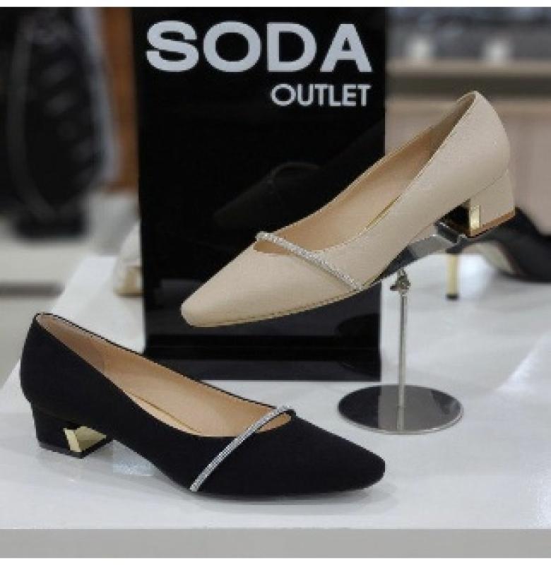 소다 여성 구두 장식 포인트 펌프스 라인 fls219