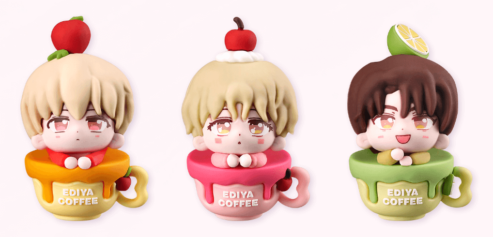 이디야 데못죽 콜라보 한정 굿즈 피규어