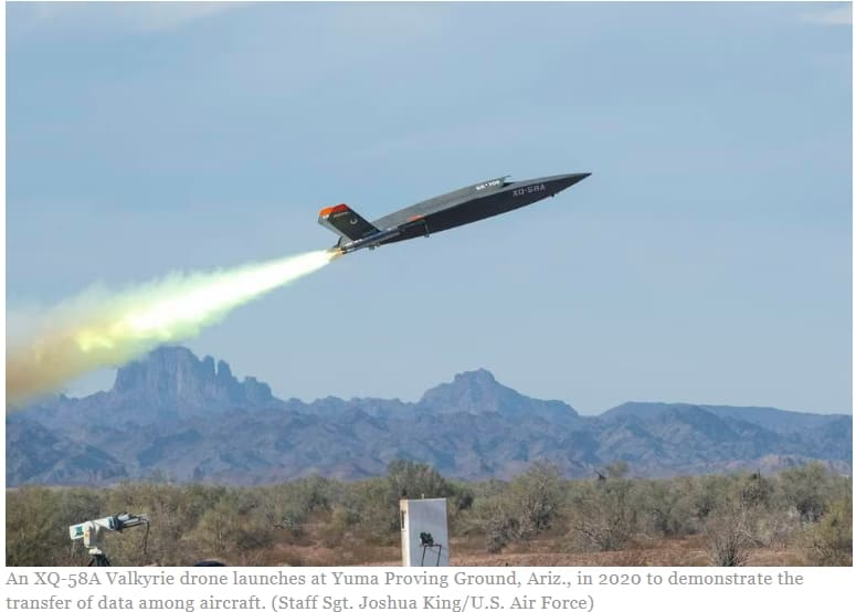 가공할 AI 무인전투기 시대 개막: XQ-58A 발키리 드론 VIDEO: Artificial intelligence flies XQ-58A Valkyrie drone