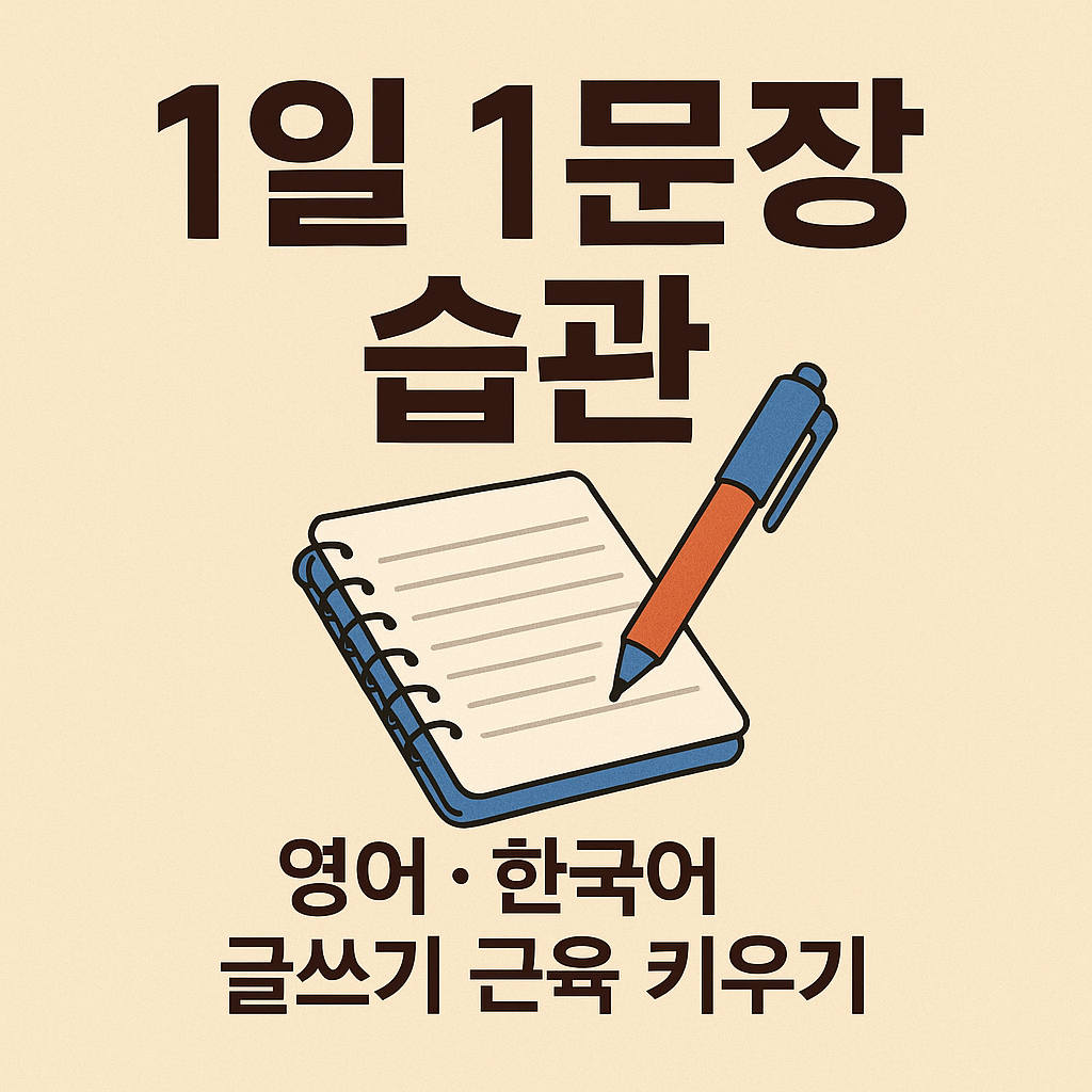 1일 1문장 습관: 영어&middot;한국어 글쓰기 근육 키우기