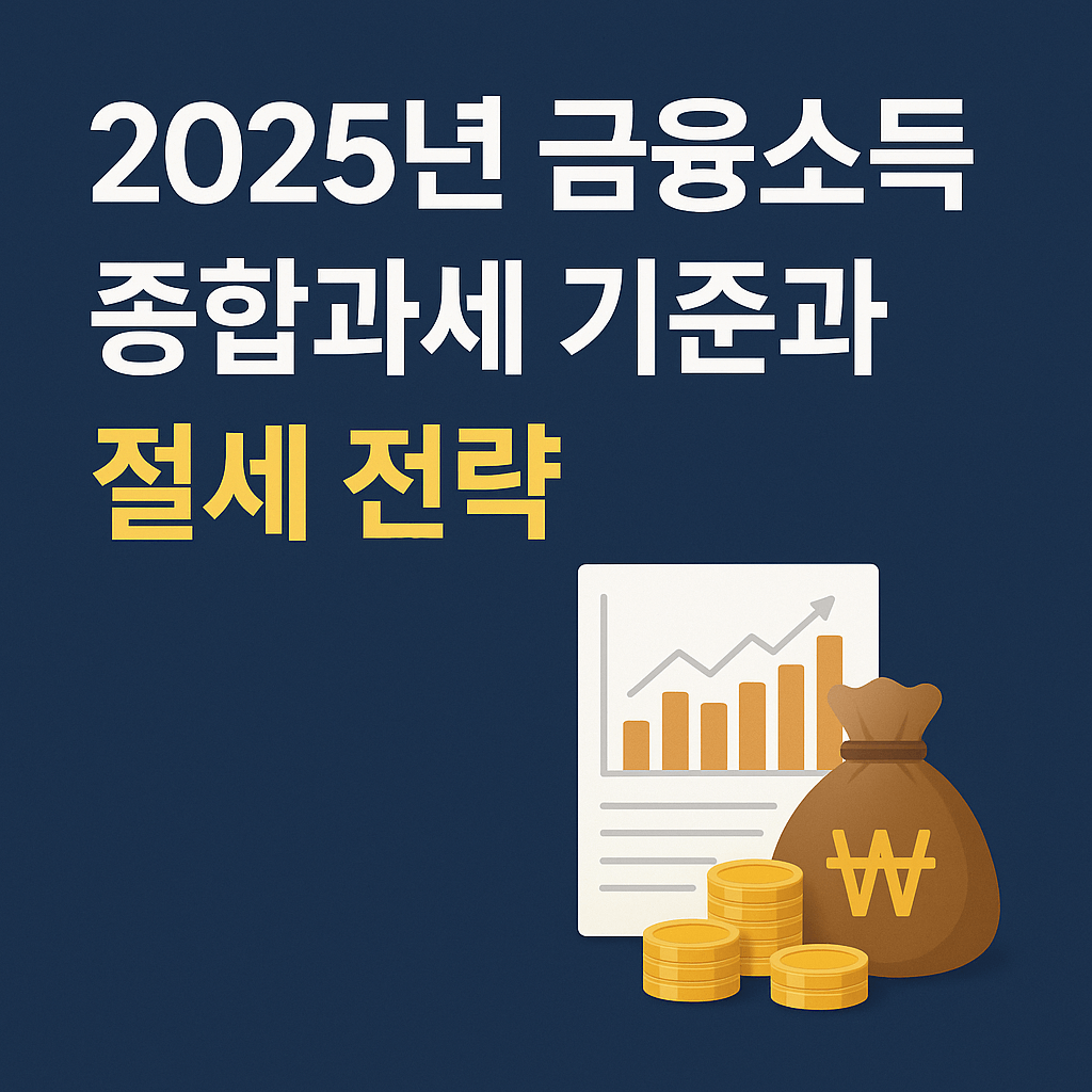 2025년 금융소득 종합과세 기준과 절세 전략 인포그래픽