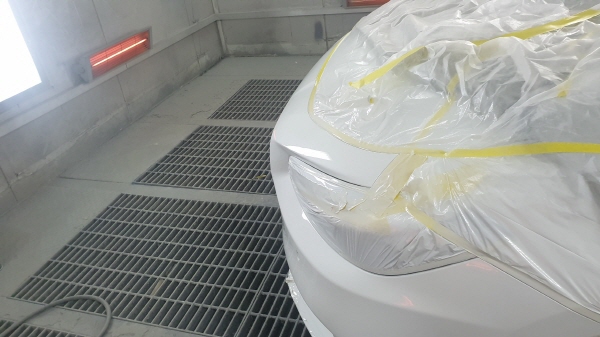 열처리 중 범퍼 부분도색