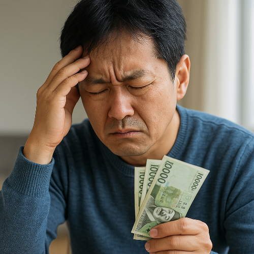 돈때문에-스트레스를-받는-남성