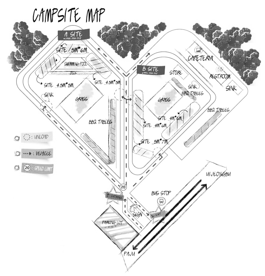캠핑장 사이트맵